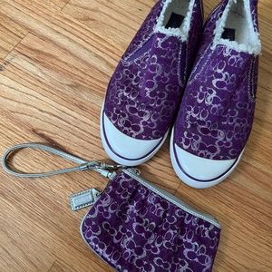 Coach shoes and wristlet